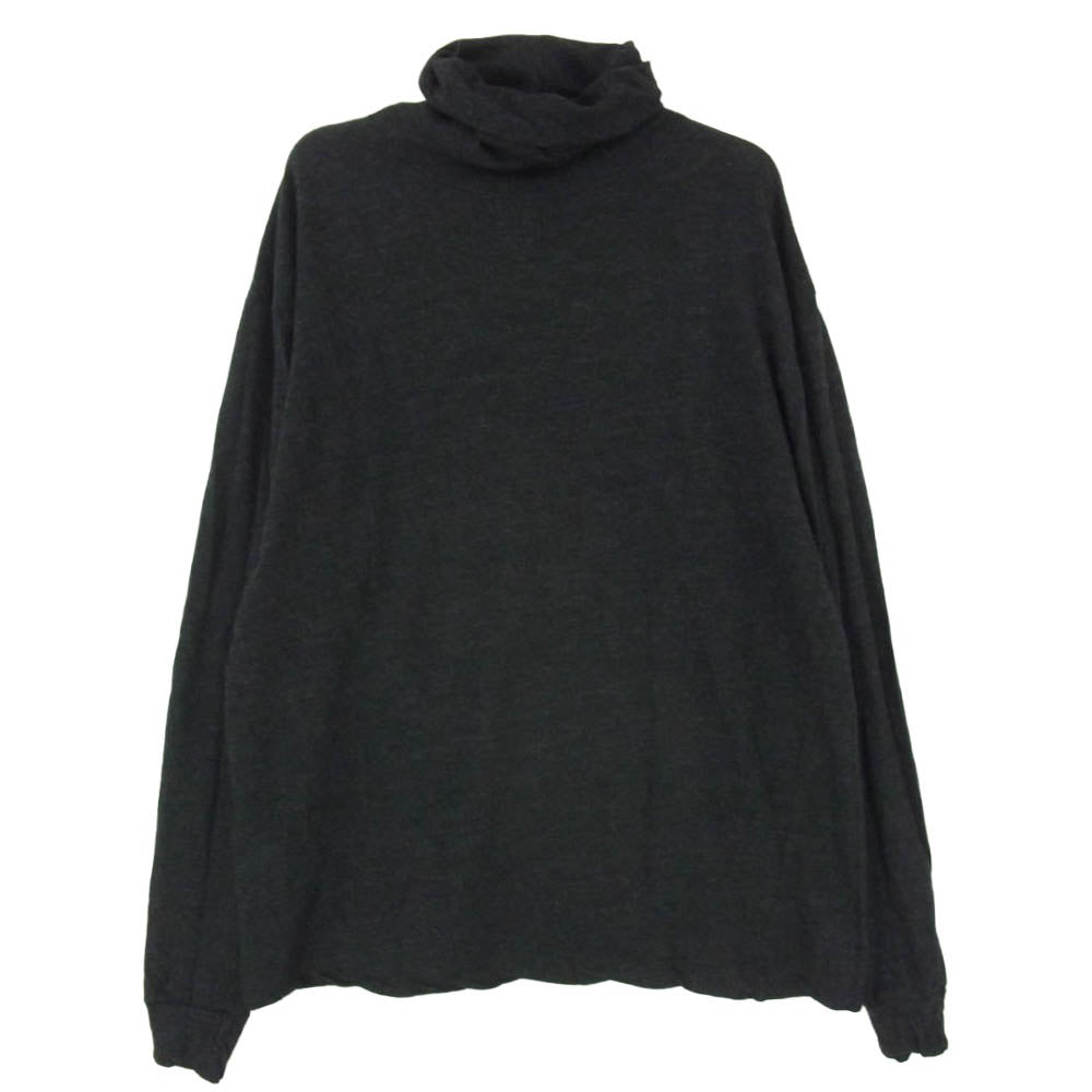 COMOLI コモリ 20AW S03-05006 ウール 天竺 長袖 ロングスリーブ タートルネック 薄手 ニット チャコール系 1【中古】
