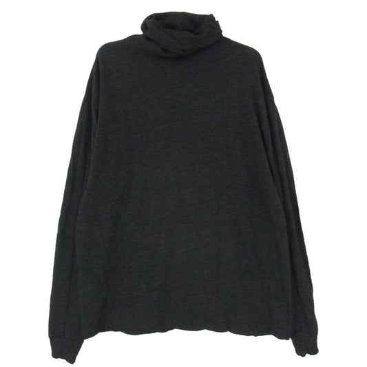 COMOLI コモリ 20AW S03-05006 ウール 天竺 長袖 ロングスリーブ タートルネック 薄手 ニット チャコール系 1【中古】