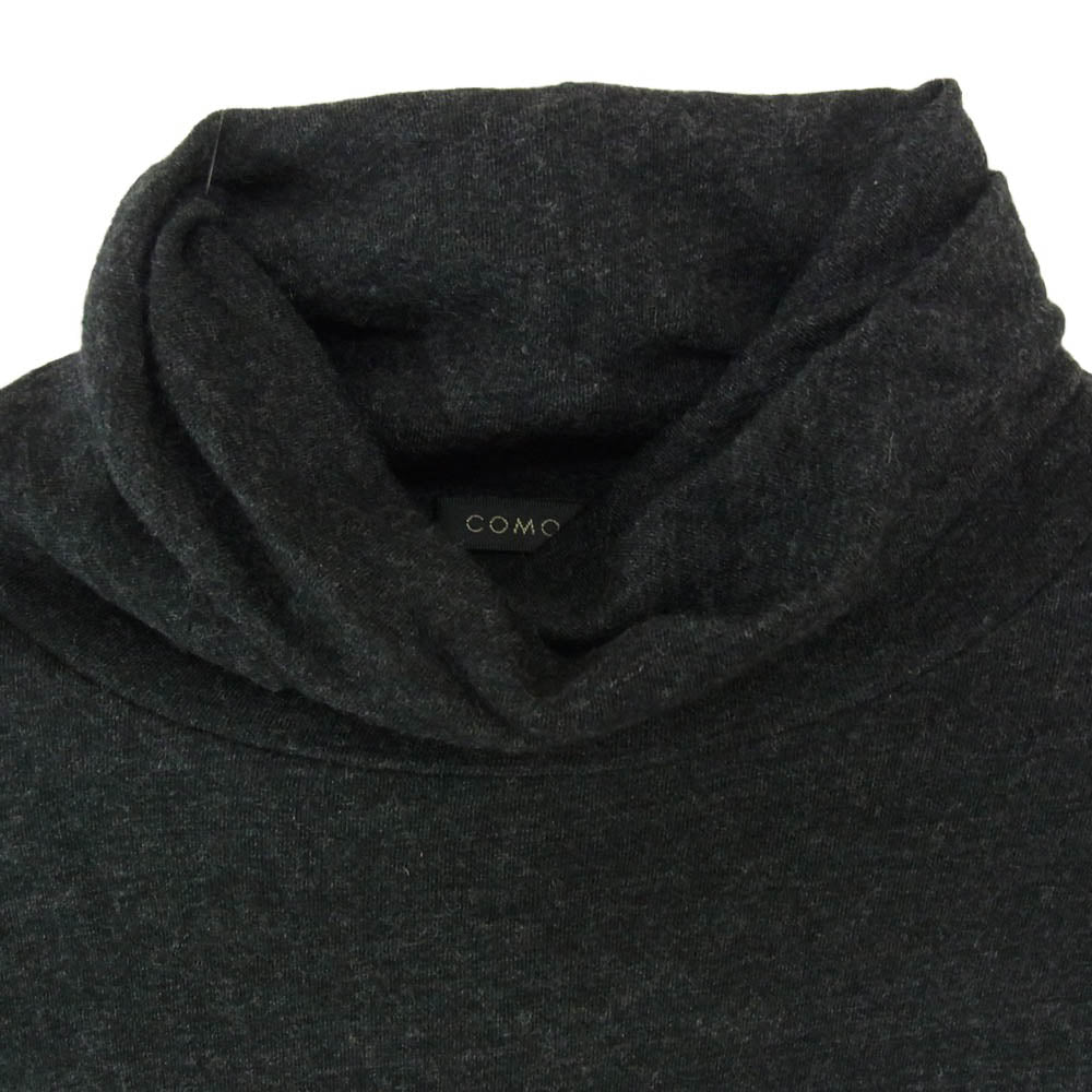 COMOLI コモリ 20AW S03-05006 ウール 天竺 長袖 ロングスリーブ タートルネック 薄手 ニット チャコール系 1【中古】