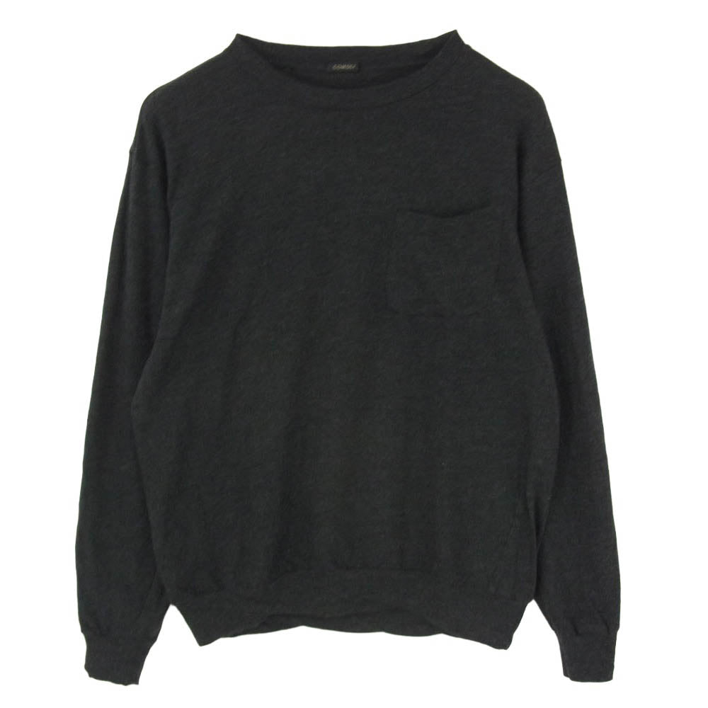 COMOLI コモリ 21AW U03-05006 L/Sクルー ウール天竺 長袖 ニット Tシャツ グレー系 1【中古】