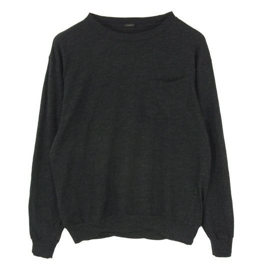 COMOLI コモリ 21AW U03-05006 L/Sクルー ウール天竺 長袖 ニット Tシャツ グレー系 1【中古】