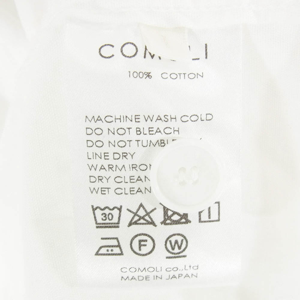 COMOLI コモリ 18SS P01-01015 ベタシャン ブルゾン シャツジャケット ホワイト系 1【中古】
