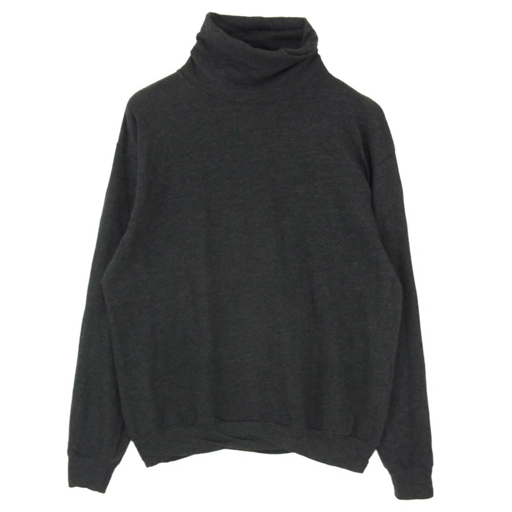 COMOLI コモリ 21AW U03-05007 ウール 天竺 長袖 ロングスリーブ タートルネック 薄手 ニット グレー系 1【中古】