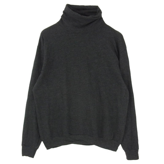 COMOLI コモリ 21AW U03-05007 ウール 天竺 長袖 ロングスリーブ タートルネック 薄手 ニット グレー系 1【中古】