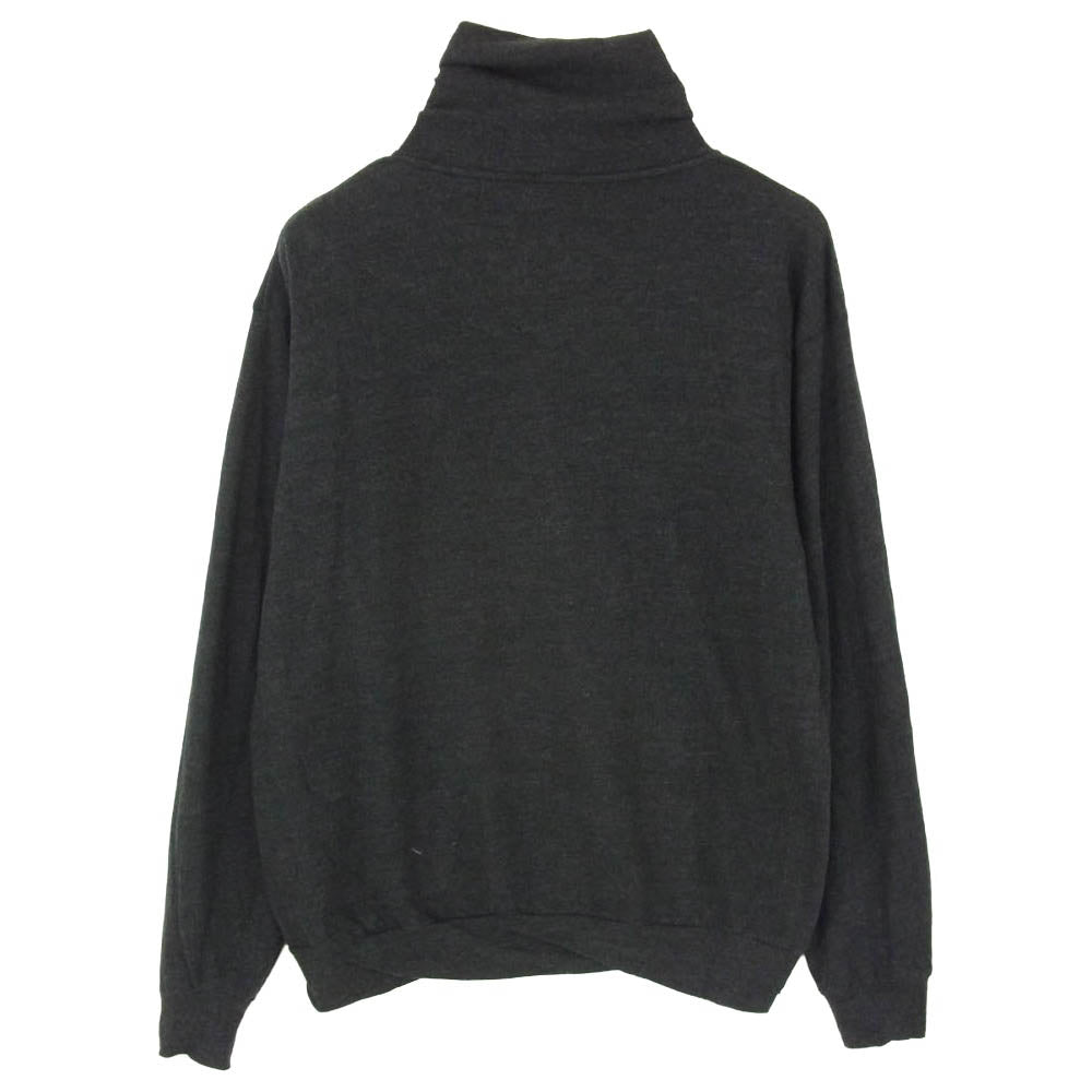 COMOLI コモリ 21AW U03-05007 ウール 天竺 長袖 ロングスリーブ タートルネック 薄手 ニット グレー系 1【中古】