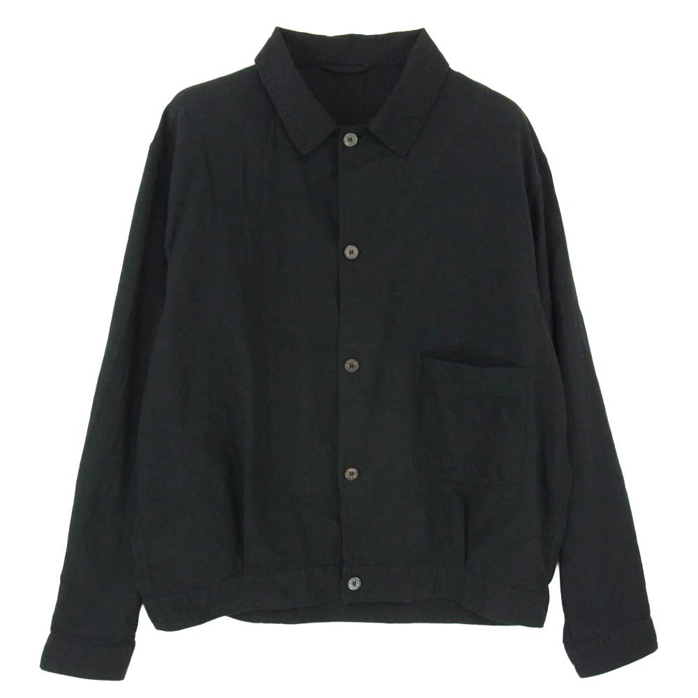 COMOLI コモリ 18SS P01-01015 ベタシャン ブルゾン シャツジャケット ブラック系 1【中古】
