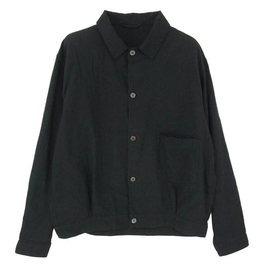 COMOLI コモリ 18SS P01-01015 ベタシャン ブルゾン シャツジャケット ブラック系 1【中古】