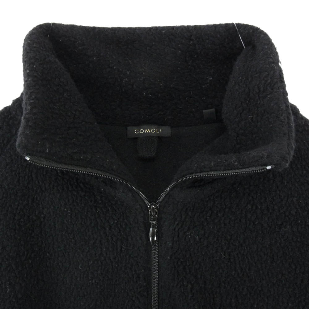 COMOLI コモリ 21AW U03-05012 ウールフリース ジップアップジャケット ブラック系 1【中古】