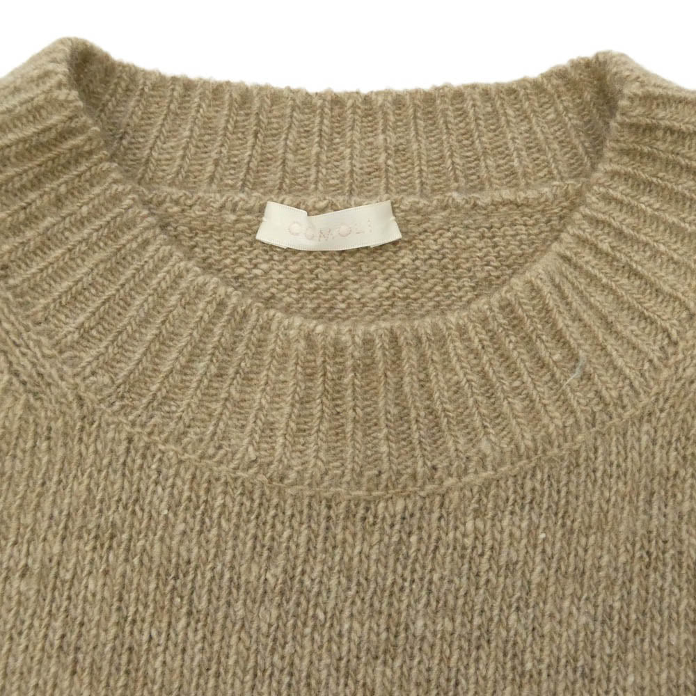 COMOLI コモリ 21AW U03-06008 カシミヤクルーネックニット セーター ベージュ系【中古】