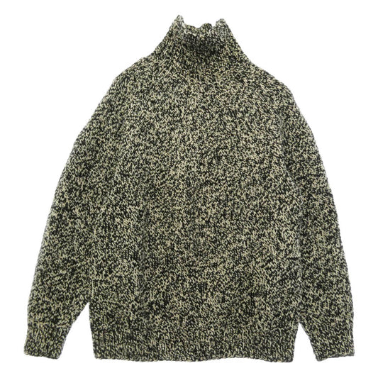 COMOLI コモリ 21AW U03-06009 カシミヤ和紙 タートルネック ニット ブラック系【中古】