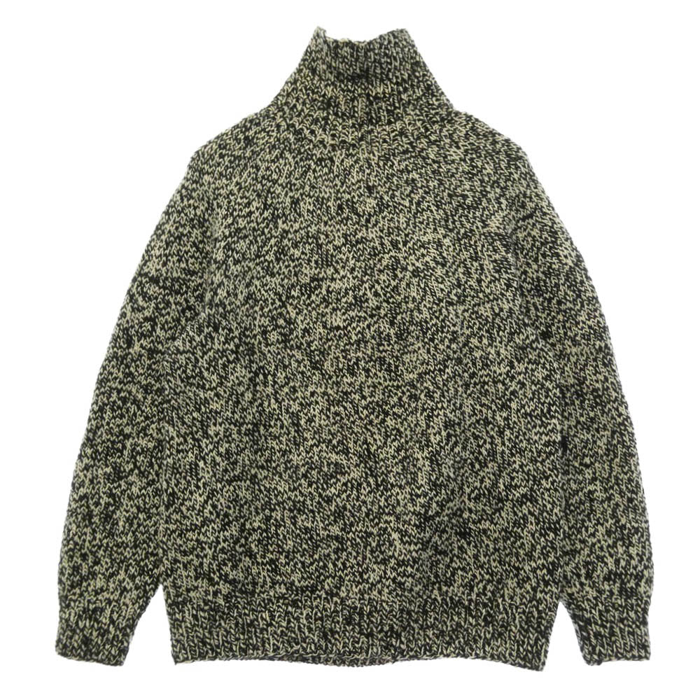 COMOLI コモリ 21AW U03-06009 カシミヤ和紙 タートルネック ニット ブラック系【中古】