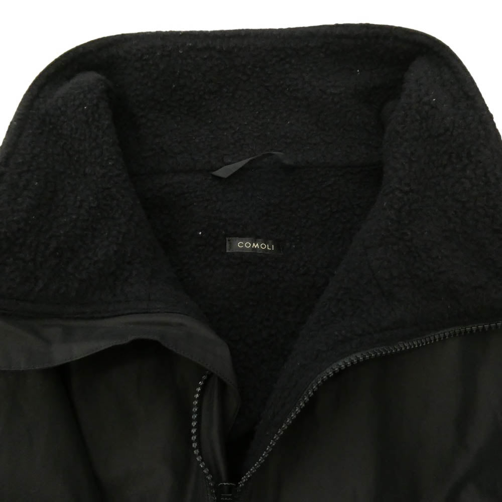 COMOLI コモリ 22AW W03-04003 コットンシルク 裏フリース トラックジャケット ブラック系 1【中古】