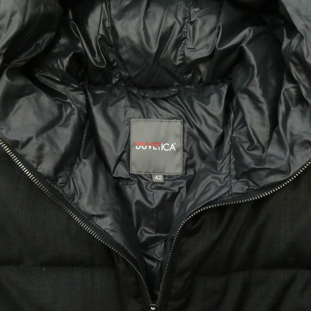 DUVETICA デュベティカ LANIFICIO F.LLI CERRUTI カシミア混 ダウン ジャケット ブラック系 42【中古】