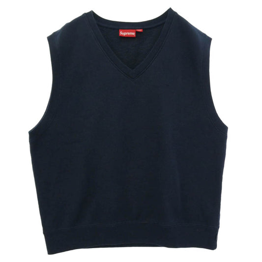Supreme シュプリーム 23SS Sweatshirt Vest スウェットシャツ ベスト ネイビー系 L【中古】