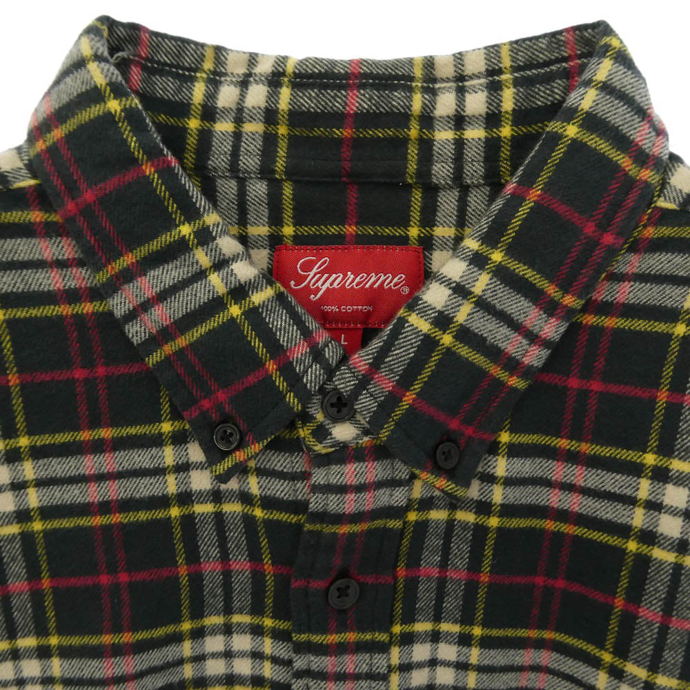 Supreme シュプリーム 20AW Tartan Flannel Shirt タータンチェック フランネル 長袖 BD ボタンダウン シャツ マルチカラー系 L【中古】