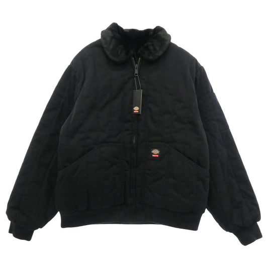 Supreme シュプリーム Dickies ディッキーズ 25AW x Dickies ディッキーズ Reversible Quilted Faux Fur Work Jacket リバーシブル キルティング フェイクファー ワークジャケット ブラック系 L【美品】【中古】