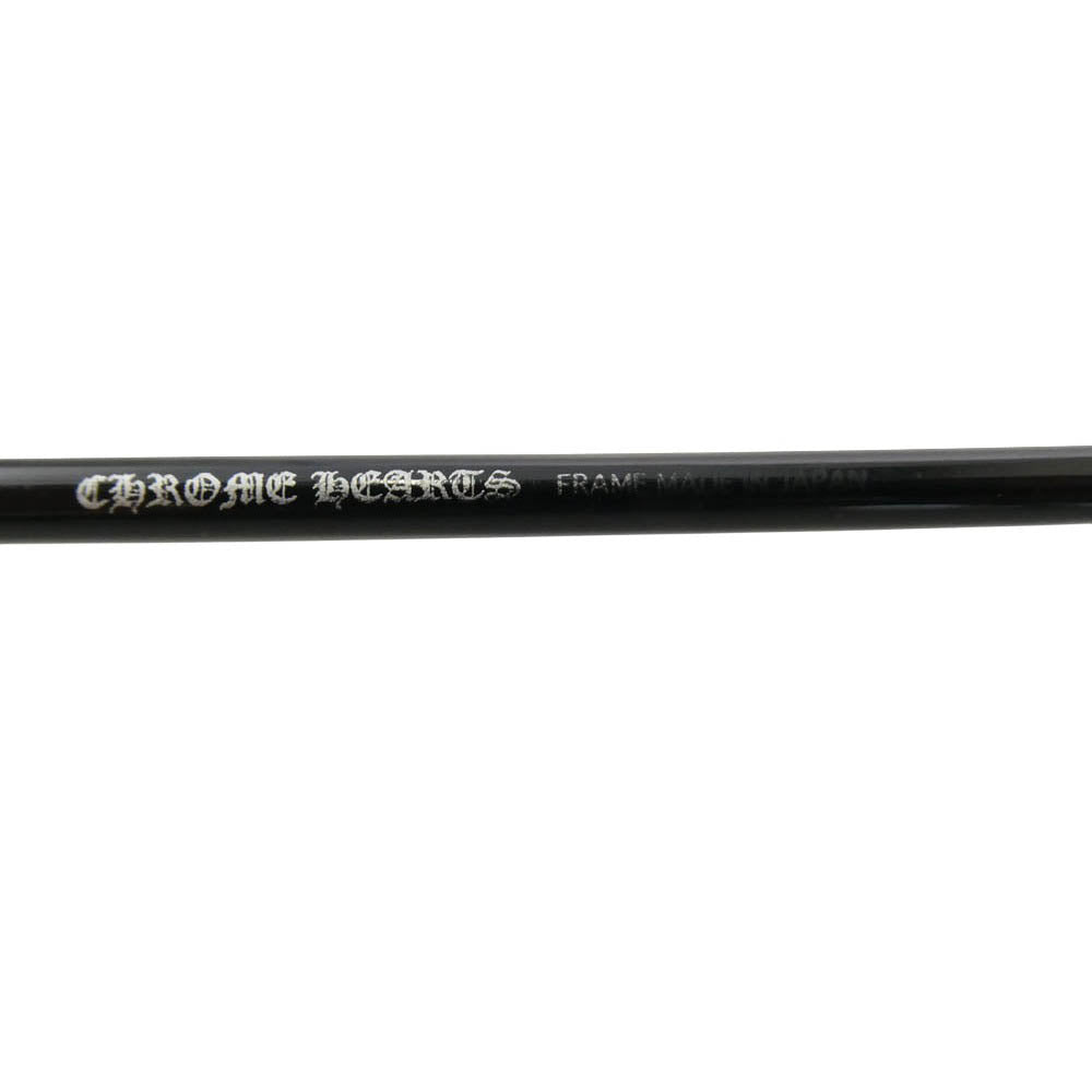 CHROME HEARTS クロムハーツ（原本無） CORNHAULASS-A スクエア クロステンプル アイウェア メガネ ブラック系【中古】