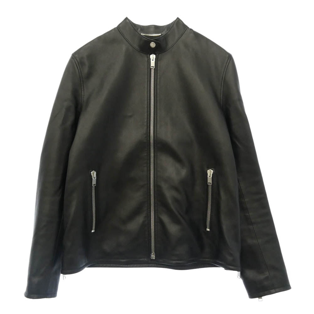 SAINT LAURENT サンローラン 362239 Y5YA1 Keith single riders jacket キースレーサー レザー シングル ライダース ジャケット ブラック系 52【美品】【中古】