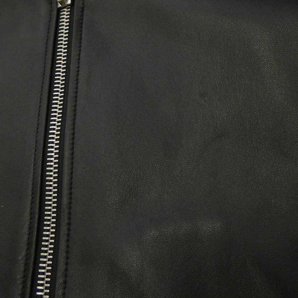 SAINT LAURENT サンローラン 362239 Y5YA1 Keith single riders jacket キースレーサー レザー シングル ライダース ジャケット ブラック系 52【美品】【中古】