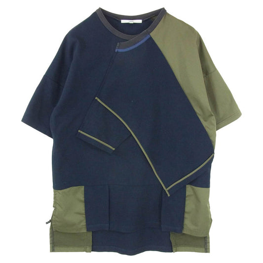 TURN OVER ターン オーバー カット 半袖 Tシャツ カットソー ネイビー系 カーキ系 38【中古】