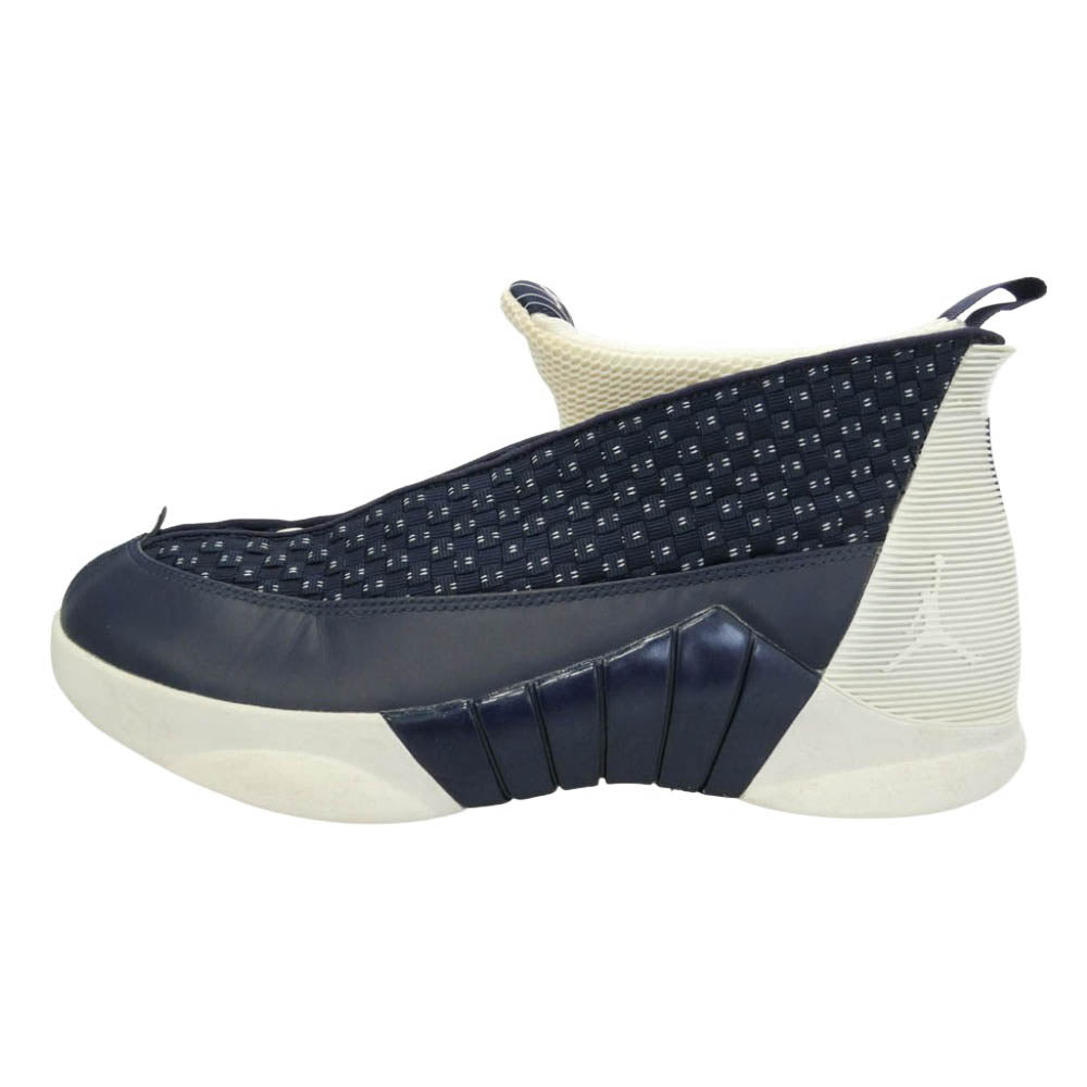 NIKE ナイキ 881429-400 Air Jordan 15 Retro Obsidian エアジョーダン15 レトロ オブシディアン スニーカー ダークネイビー系 ホワイト系 28cm【中古】