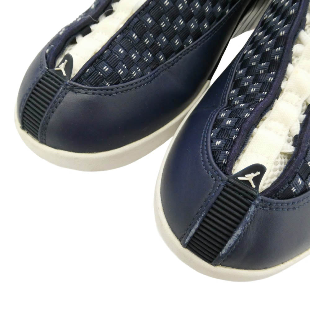 NIKE ナイキ 881429-400 Air Jordan 15 Retro Obsidian エアジョーダン15 レトロ オブシディアン スニーカー ダークネイビー系 ホワイト系 28cm【中古】