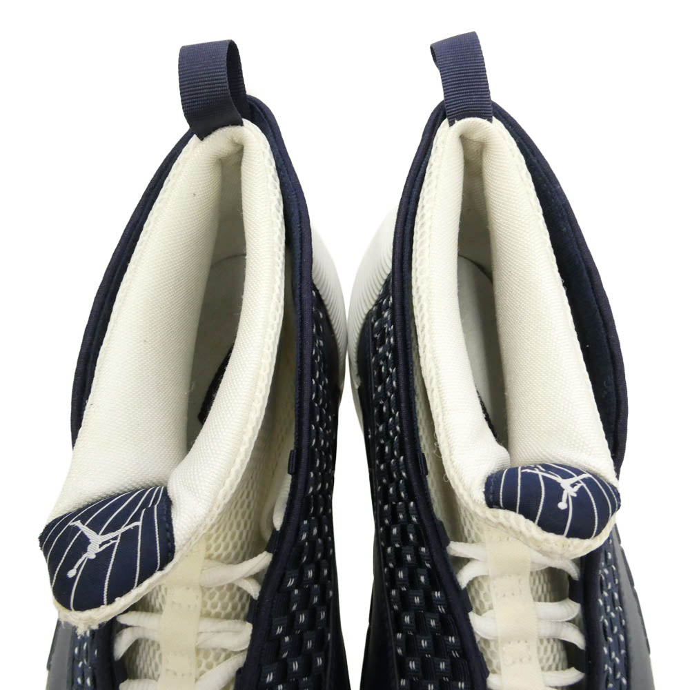 NIKE ナイキ 881429-400 Air Jordan 15 Retro Obsidian エアジョーダン15 レトロ オブシディアン スニーカー ダークネイビー系 ホワイト系 28cm【中古】