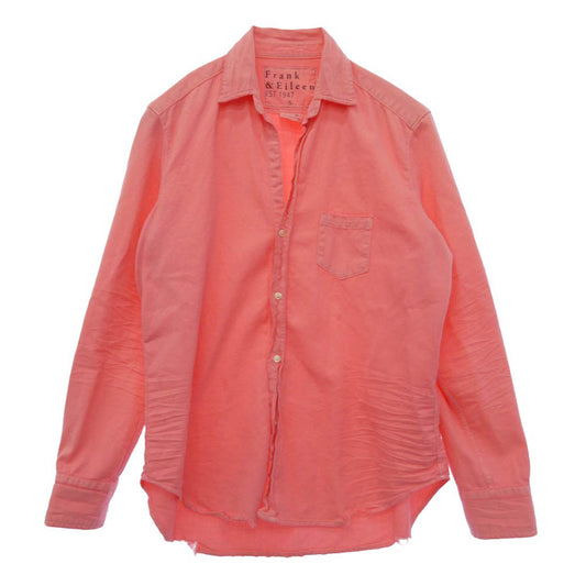 Frank&Eileen フランクアンドアイリーン 2910700259 ダメージ 加工 コットン 長袖 シャツ ピンク系 S【中古】