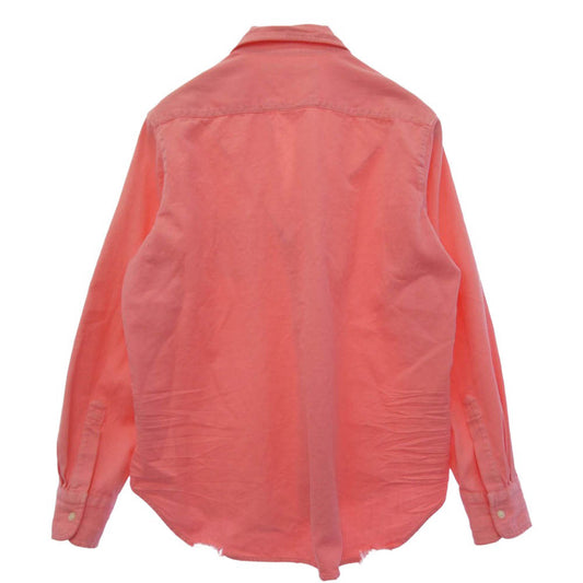 Frank&Eileen フランクアンドアイリーン 2910700259 ダメージ 加工 コットン 長袖 シャツ ピンク系 S【中古】