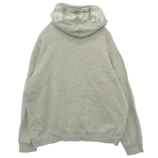 MSGM エムエスジーエム 2541MDM68 フード ロゴ スウェット プルオーバー パーカー グレー系 XS【中古】