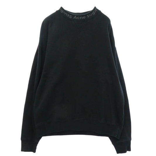 ACNE STUDIOS アクネストゥディオズ BI0015 Flogho フローゴ モックネック ロゴ スウェット トレーナー ブラック系 XS【中古】