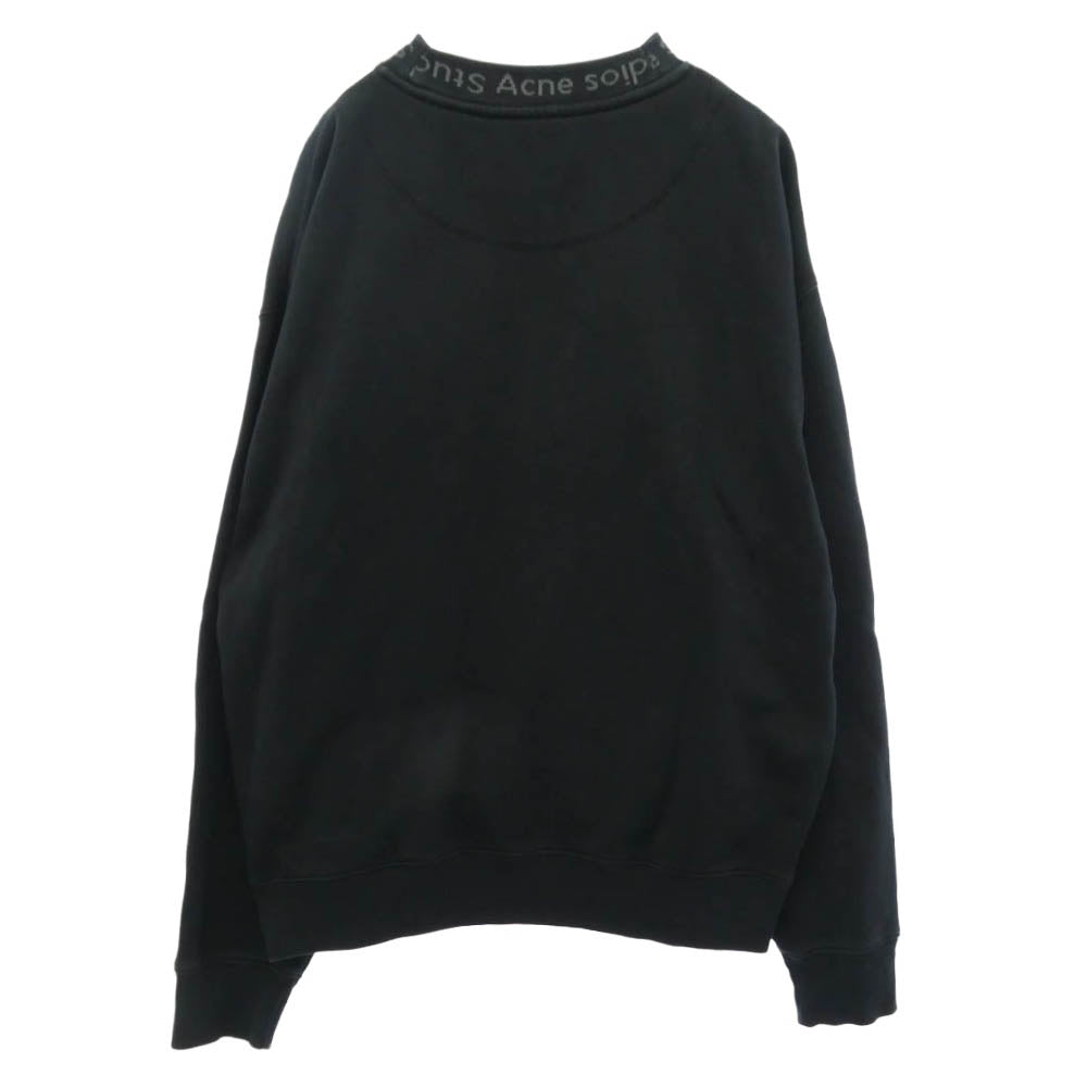 ACNE STUDIOS アクネストゥディオズ BI0015 Flogho フローゴ モックネック ロゴ スウェット トレーナー ブラック系 XS【中古】