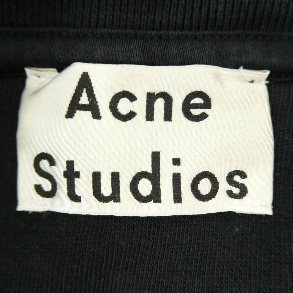 ACNE STUDIOS アクネストゥディオズ BI0015 Flogho フローゴ モックネック ロゴ スウェット トレーナー ブラック系 XS【中古】