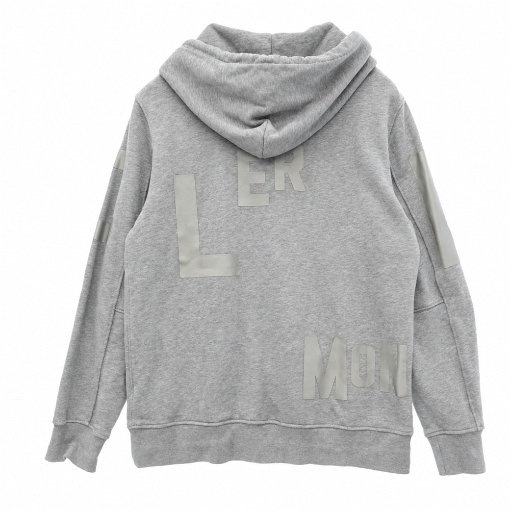 MONCLER モンクレール 22SS H10938G00038 ロゴ プリント プルオーバー スウェット パーカー グレー系 M【中古】