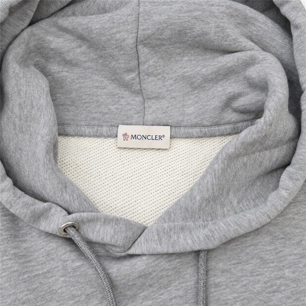 MONCLER モンクレール 22SS H10938G00038 ロゴ プリント プルオーバー スウェット パーカー グレー系 M【中古】