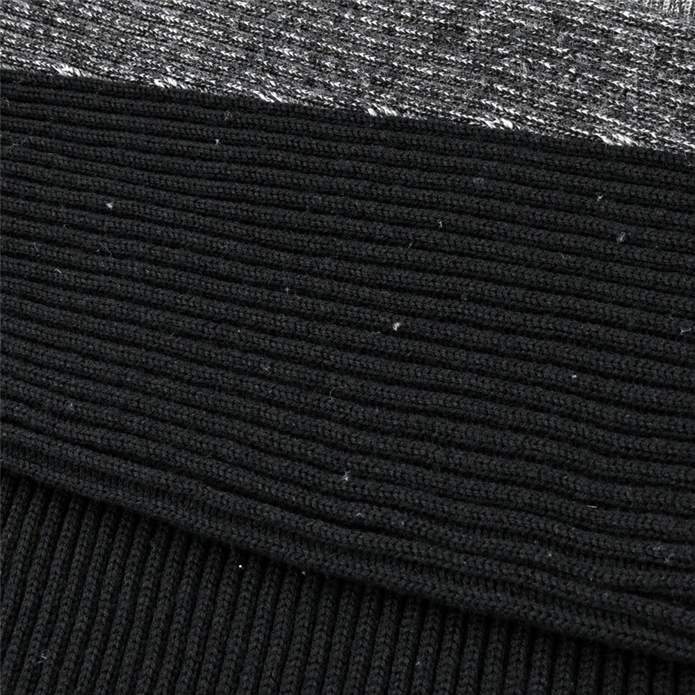 MONCLER モンクレール 22AW H20919C00003 Matt Black Girocollo Long Sleeve Pullover Sweater マットブラック ライン ロゴ リブ ニット セーター ブラック系 グレー系 M【中古】