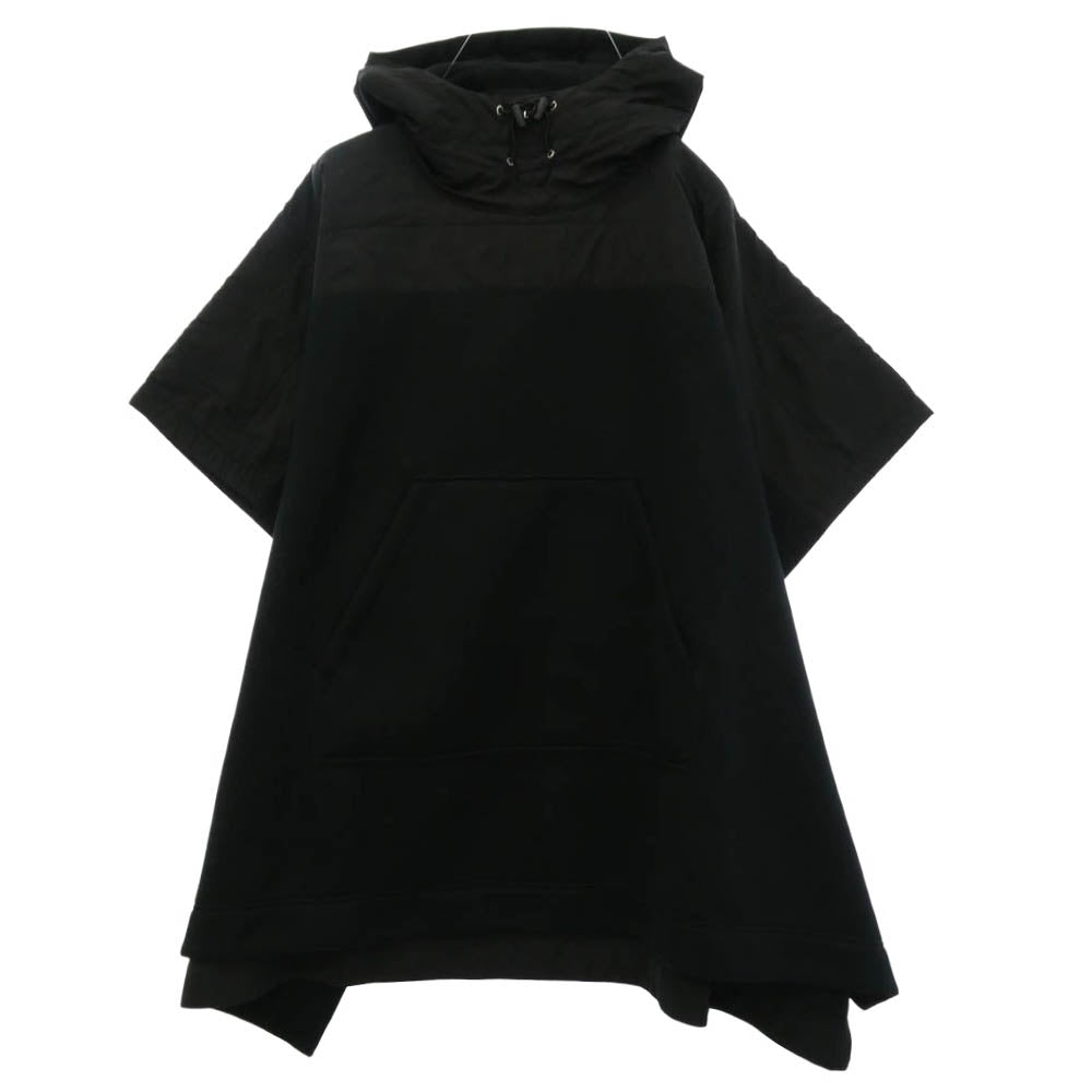 MONCLER モンクレール 21SS G10938G52100 MAGLIA CON CAPPUCCIO ロゴ プルオーバー スウェット パーカー ポンチョ ブラック系 M【中古】
