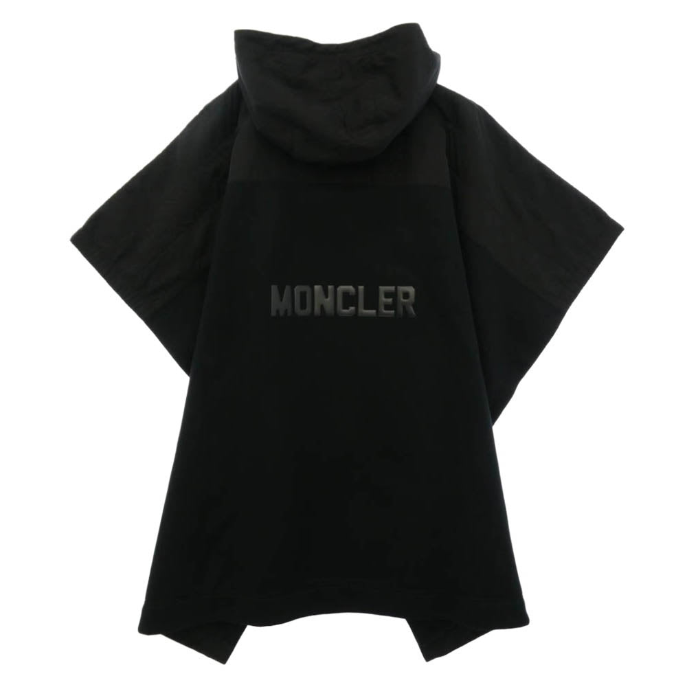 MONCLER モンクレール 21SS G10938G52100 MAGLIA CON CAPPUCCIO ロゴ プルオーバー スウェット パーカー ポンチョ ブラック系 M【中古】