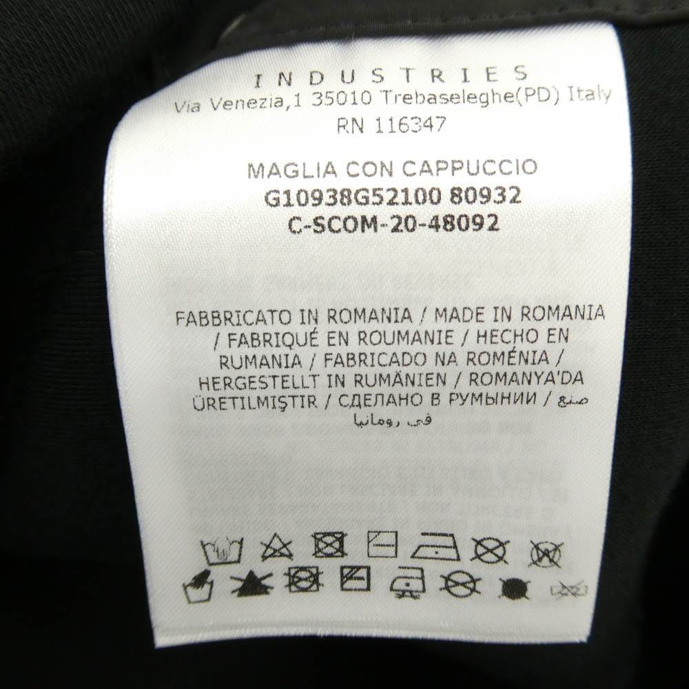MONCLER モンクレール 21SS G10938G52100 MAGLIA CON CAPPUCCIO ロゴ プルオーバー スウェット パーカー ポンチョ ブラック系 M【中古】