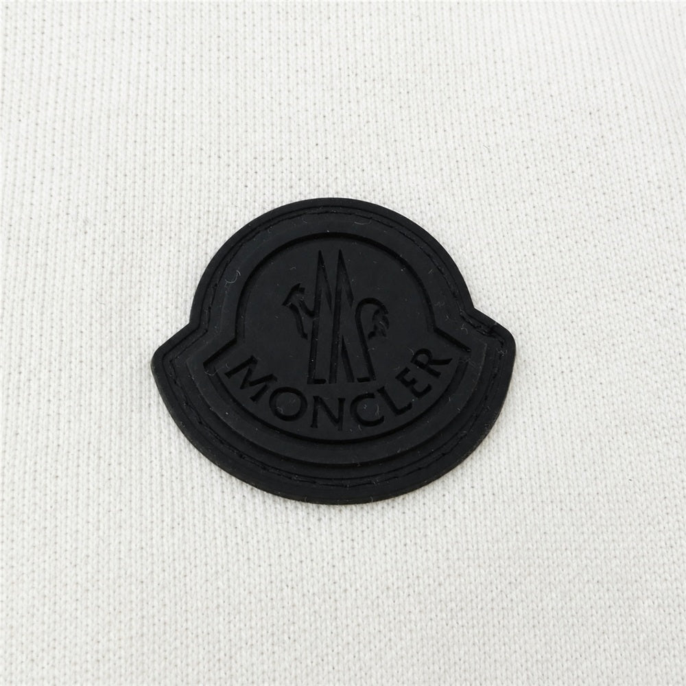 MONCLER モンクレール 22SS H10918G00033 ZIP UP CARDIGAN サイド ロゴ プリント ジップアップ カーディガン スウェット生地 ジャケット オフホワイト系 S【中古】