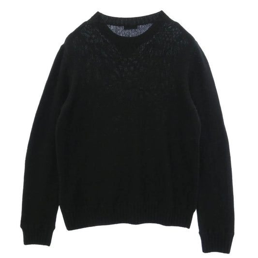 PRADA プラダ 21AW UMB223 S211 1YMW Wool Cashmere Crew Neck Sweater ウールカシミヤ クルーネック セーター ニット ブラック系 50【中古】
