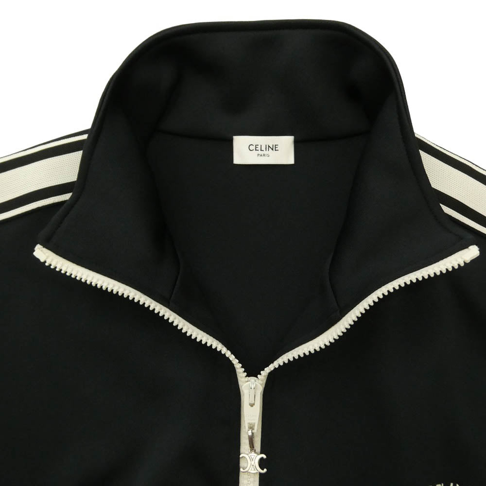 CELINE セリーヌ 21AW 2Y490121O.38NO Double Face Jersey Track Suit Jacket ダブルフェイス ジャージー トラック スーツ ジャケット ブラック系 M【中古】