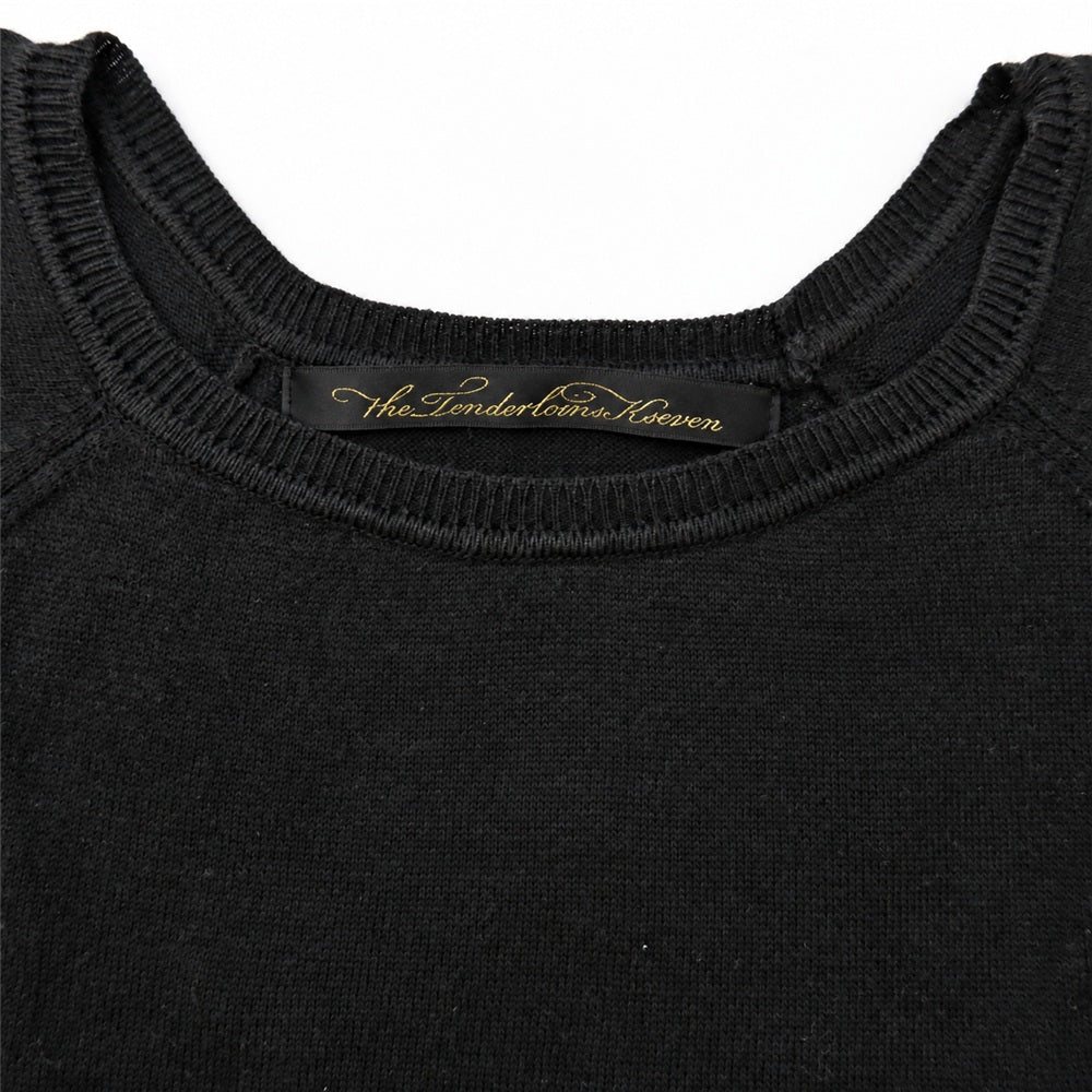 TENDERLOIN テンダーロイン SILK COTTON KNIT シルク コットン ニット ネイビー系 XL【中古】