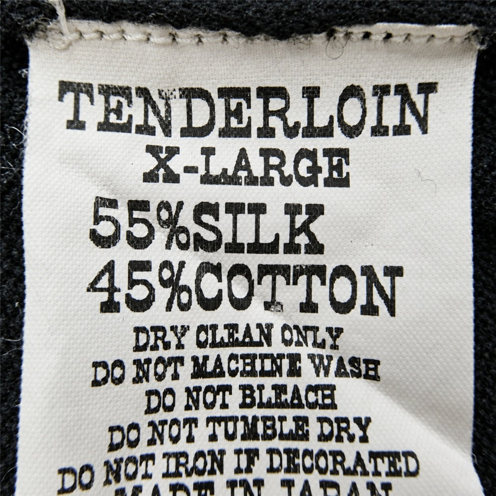 TENDERLOIN テンダーロイン SILK COTTON KNIT シルク コットン ニット ネイビー系 XL【中古】