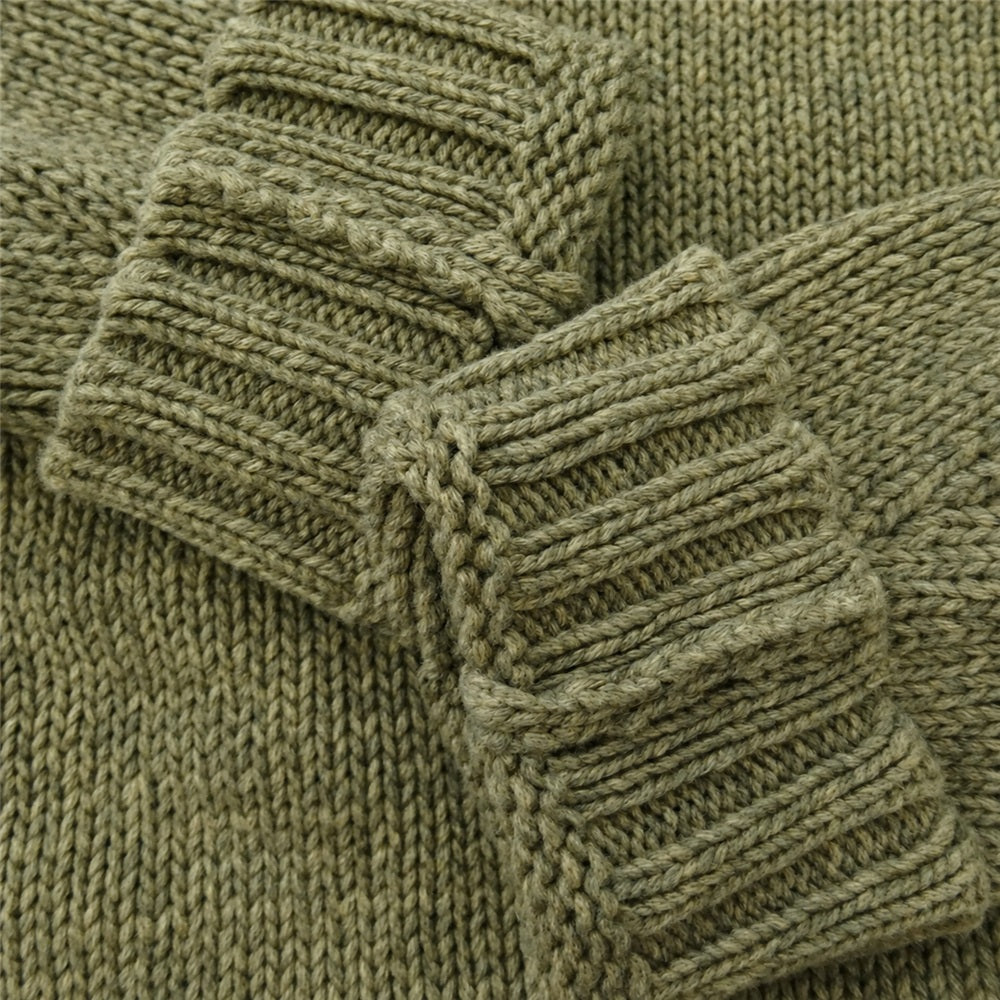 TENDERLOIN テンダーロイン V-NECK COTTON KNIT Vネック ニット セーター グリーン系 S【中古】