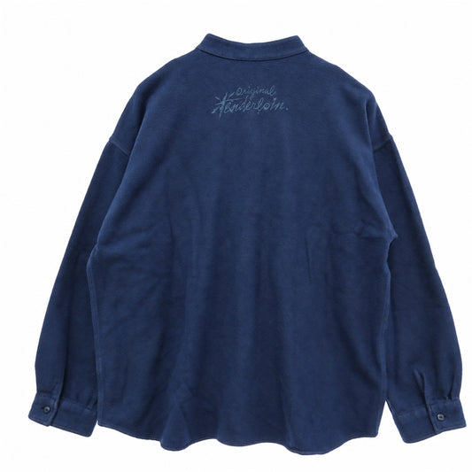TENDERLOIN テンダーロイン STAND FLANNEL SHT L/S スタンドカラー フランネル ノーカラー 長袖 シャツ ブルー系 L【中古】