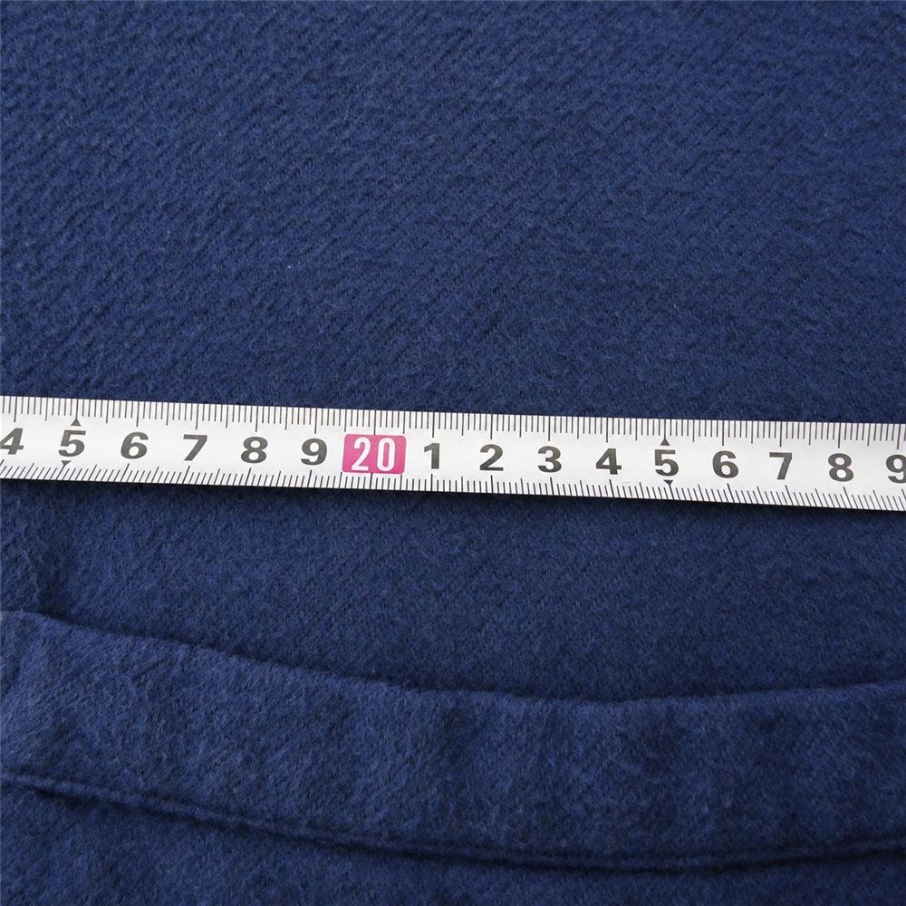 TENDERLOIN テンダーロイン STAND FLANNEL SHT L/S スタンドカラー フランネル ノーカラー 長袖 シャツ ブルー系 L【中古】