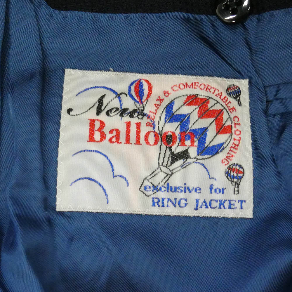 RING JACKET リングジャケット RE050S33X × TABITUS × Mitsukoshi 銀座三越90周年記念 限定 New Ballon タビタス ニュー バルーン トラベルジャケット テーラードジャケット ネイビー系 50【中古】
