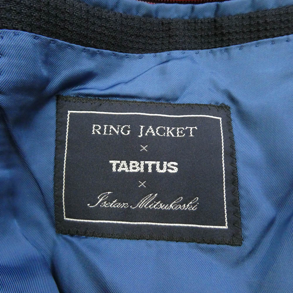 RING JACKET リングジャケット RE050S33X × TABITUS × Mitsukoshi 銀座三越90周年記念 限定 New Ballon タビタス ニュー バルーン トラベルジャケット テーラードジャケット ネイビー系 50【中古】