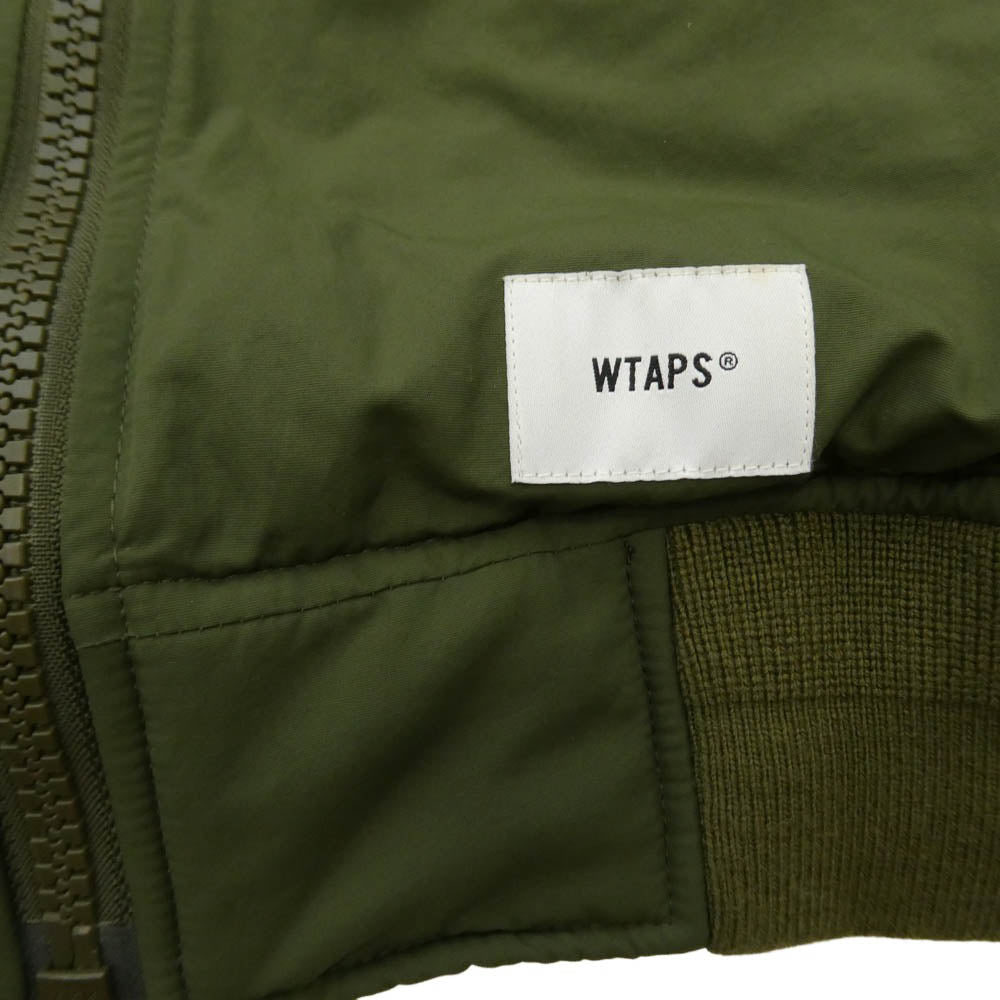 WTAPS ダブルタップス 19AW 192BRDT-JKM02 INCOM JACKET NYLON TUSSAH インカム バックロゴ フーデット 裏起毛 ジャケット カーキ系 モスグリーン系 3【中古】